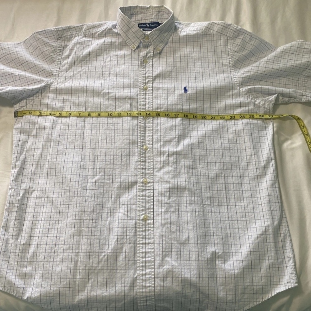 Ralph Lauren White and Blue Checkered Shirt